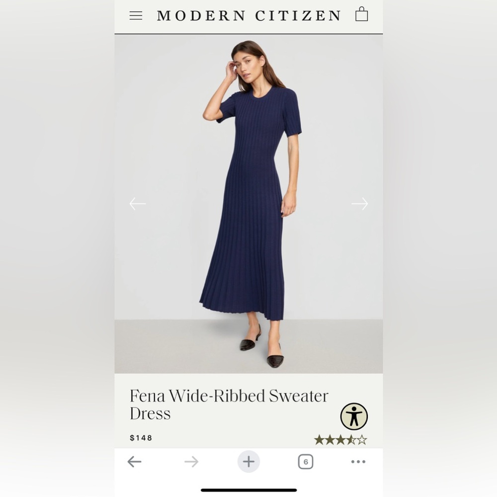 Modern Citizen Fena Wide-Ribbed Sweater Dress
